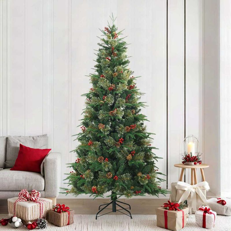 Casa si Gradina - Decoratiuni - Decoratiuni de sezon - Brad de Craciun artificial cu ramuri articulare Verde 240 cm - Infinity.ro