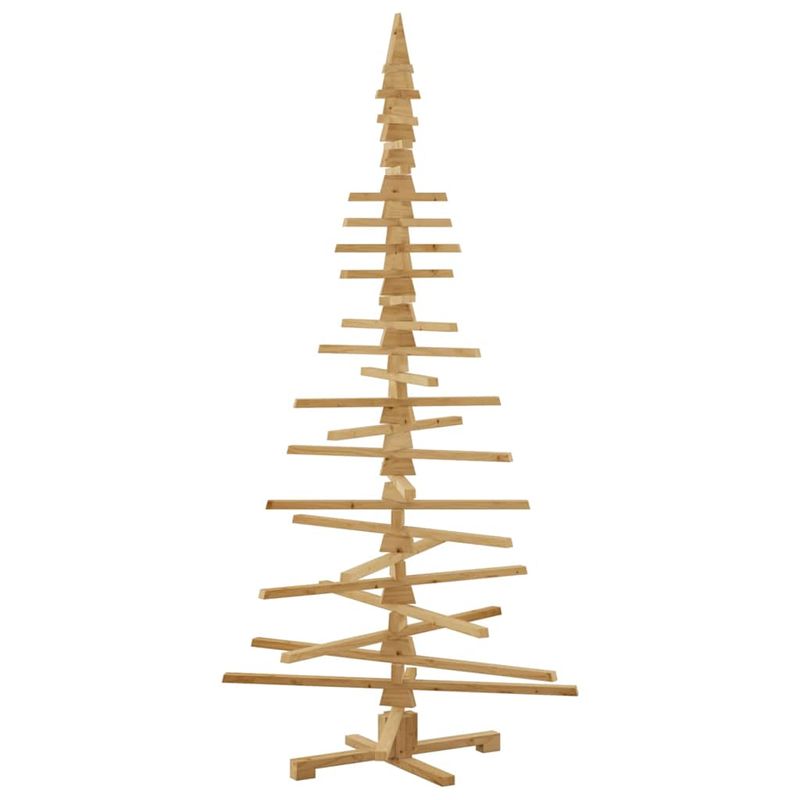 Casa si Gradina - Decoratiuni - Decoratiuni de sezon - Brad de Craciun din lemn Maro 210 cm Lemn masiv de pin - Infinity.ro