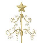 Casa si Gradina - Decoratiuni - Decoratiuni de sezon - Pom de Craciun din metal Auriu 215 cm Otel vopsit in pulbere - Infinity.ro
