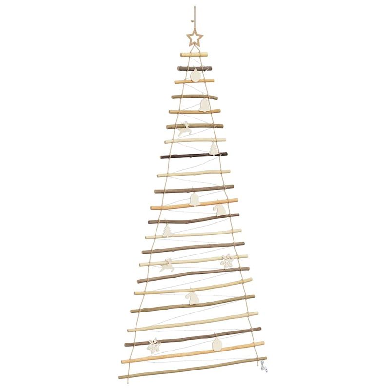 Casa si Gradina - Decoratiuni - Decoratiuni de sezon - Brad de Craciun cu 130 LED natural 210 cm lemn masiv de frasin - Infinity.ro