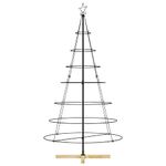 Casa si Gradina - Decoratiuni - Decoratiuni de sezon - Brad de Craciun in Forma de Con cu suport Negru 180 cm Otel - Infinity.ro