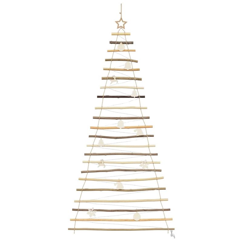 Casa si Gradina - Decoratiuni - Decoratiuni de sezon - Brad de Craciun cu 130 LED natural 210 cm lemn masiv de frasin - Infinity.ro