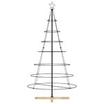 Casa si Gradina - Decoratiuni - Decoratiuni de sezon - Brad de Craciun in Forma de Con cu suport Negru 180 cm Otel - Infinity.ro