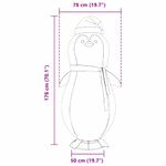 Casa si Gradina - Decoratiuni - Decoratiuni de sezon - Figura de pinguin de zapada Alb cald 78 x 88 x 180 cm tesatura - Infinity.ro