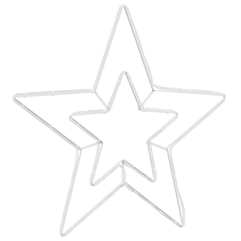 Casa si Gradina - Decoratiuni - Decoratiuni de sezon - Steaua de Craciun cu 72 LED Alb Rece 51.5 x 50 x 0.65 cm Fier - Infinity.ro