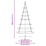 Casa si Gradina - Decoratiuni - Decoratiuni de sezon - Brad de Craciun in Forma de Con cu suport Negru 180 cm Otel - Infinity.ro