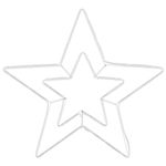 Casa si Gradina - Decoratiuni - Decoratiuni de sezon - Steaua de Craciun cu 72 LED Alb Rece 51.5 x 50 x 0.65 cm Fier - Infinity.ro