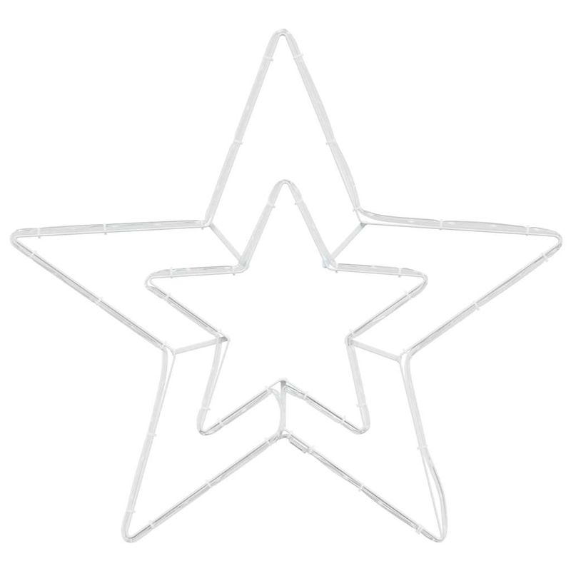 Casa si Gradina - Decoratiuni - Decoratiuni de sezon - Steaua de Craciun cu 72 LED Alb Rece 51.5 x 50 x 0.65 cm Fier - Infinity.ro