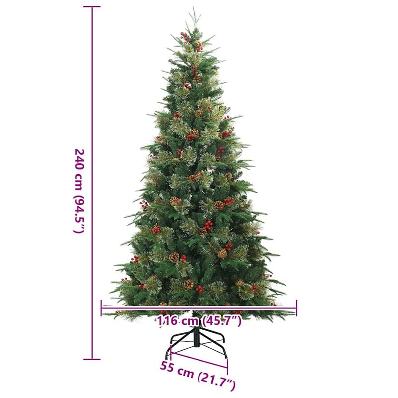 Casa si Gradina - Decoratiuni - Decoratiuni de sezon - Brad de Craciun artificial cu ramuri articulare Verde 240 cm - Infinity.ro