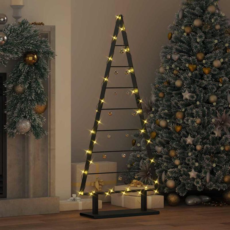 Casa si Gradina - Decoratiuni - Decoratiuni de sezon - Pom de Craciun din metal cu suport Negru 125 cm Otel - Infinity.ro