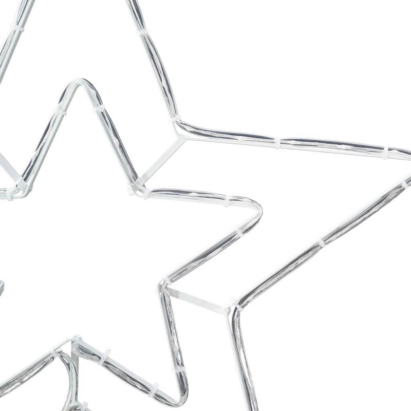 Casa si Gradina - Decoratiuni - Decoratiuni de sezon - Steaua de Craciun cu 72 LED Alb Rece 51.5 x 50 x 0.65 cm Fier - Infinity.ro