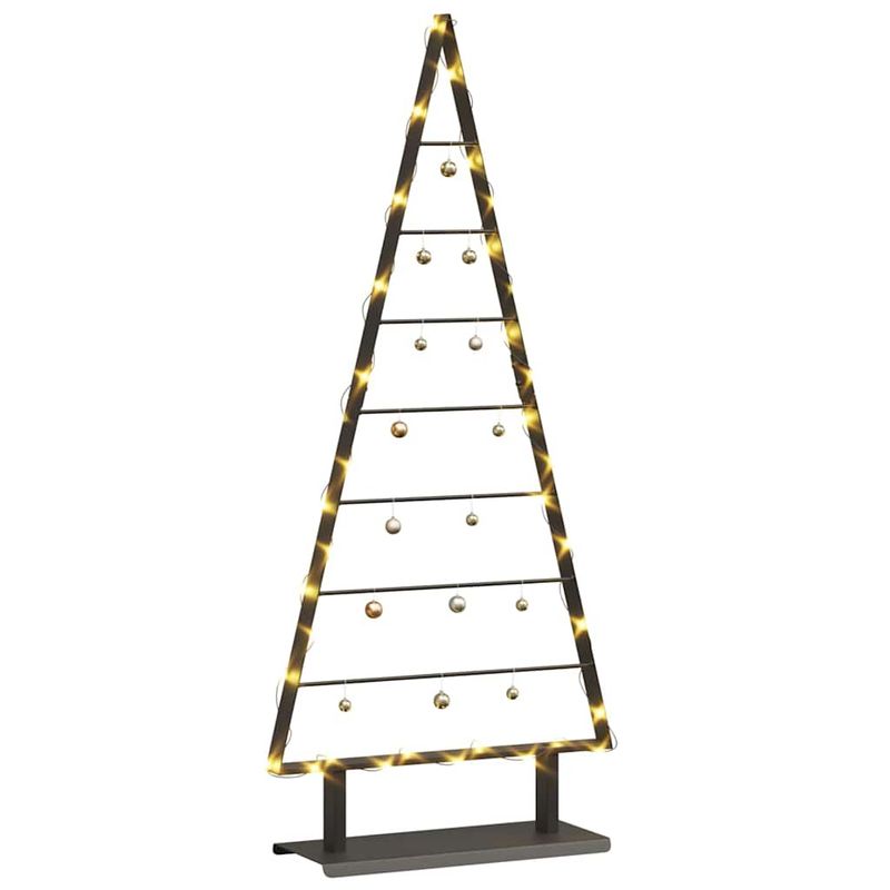 Casa si Gradina - Decoratiuni - Decoratiuni de sezon - Pom de Craciun din metal cu suport Negru 125 cm Otel - Infinity.ro