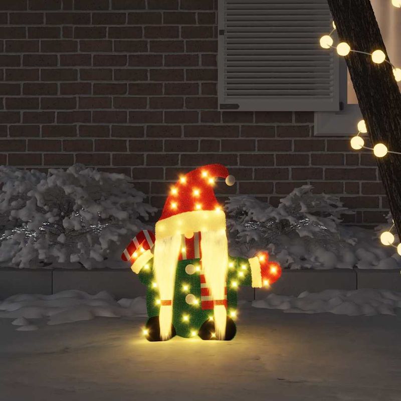 Casa si Gradina - Decoratiuni - Decoratiuni de sezon - Gnom Iluminat Alb cald 71 x 64 cm Material din Sclipici - Infinity.ro