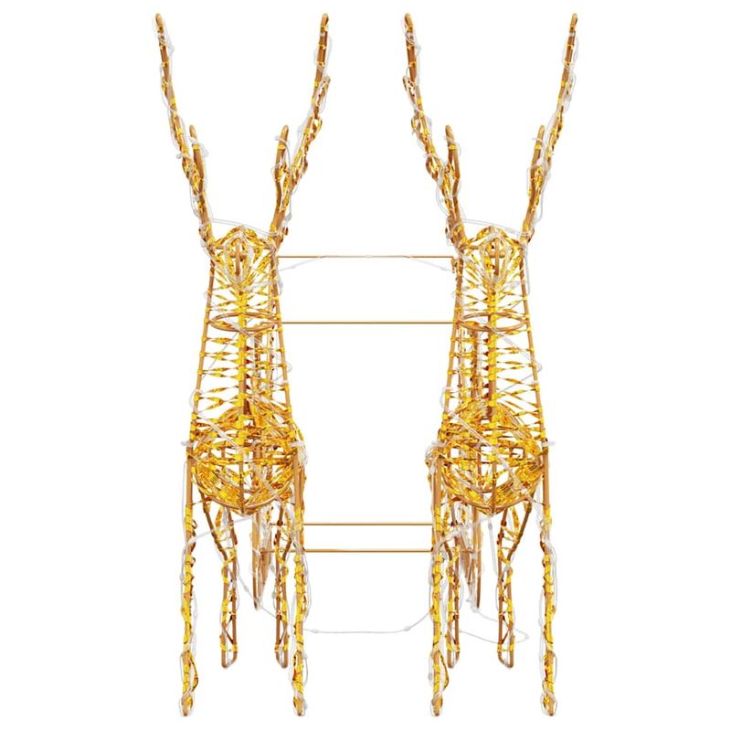 Casa si Gradina - Decoratiuni - Decoratiuni de sezon - Sanie cu ren Alb cald 30 x 12 x 55 cm PET - Infinity.ro