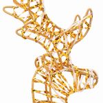 Casa si Gradina - Decoratiuni - Decoratiuni de sezon - Sanie cu ren Alb cald 30 x 12 x 55 cm PET - Infinity.ro