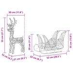 Casa si Gradina - Decoratiuni - Decoratiuni de sezon - Sanie cu ren Alb cald 30 x 12 x 55 cm PET - Infinity.ro