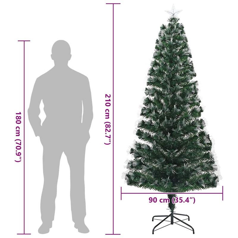 Casa si Gradina - Decoratiuni - Decoratiuni de sezon - Brad de Craciun artificial Verde 210 cm PVC - Infinity.ro