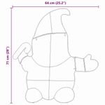 Casa si Gradina - Decoratiuni - Decoratiuni de sezon - Gnom Iluminat Alb cald 71 x 64 cm Material din Sclipici - Infinity.ro