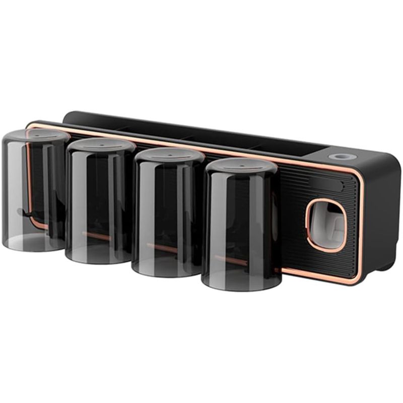 Casa si Gradina - Sanitare - Suporturi si accesorii baie - Suporturi baie - Distribuitor pasta de dinti cu suport periuta de dinti, organizator suspendat cu pahare - Infinity.ro