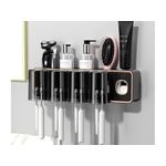 Casa si Gradina - Sanitare - Suporturi si accesorii baie - Suporturi baie - Distribuitor pasta de dinti cu suport periuta de dinti, organizator suspendat cu pahare - Infinity.ro