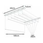 Market - Spalare si intretinere rufe - Uscatoare de rufe si accesorii - Uscator de plafon pentru rufe 5 TIJE 180 CM, robust pentru baie, balcon sau alt spatiu - Infinity.ro