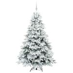 Casa si Gradina - Decoratiuni - Decoratiuni de sezon - Brad de Craciun artificial cu 300 LED Verde 180 cm PE si PVC - Infinity.ro