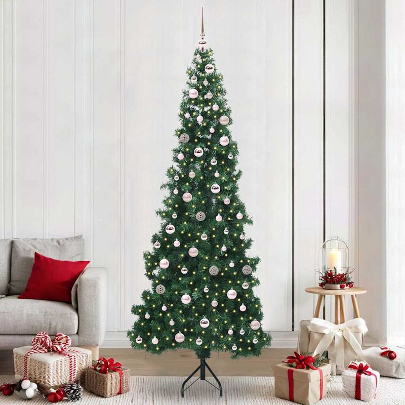 Casa si Gradina - Decoratiuni - Decoratiuni de sezon - Pom de Craciun Artificial pentru Colt Verde 240 cm PVC si Metal - Infinity.ro