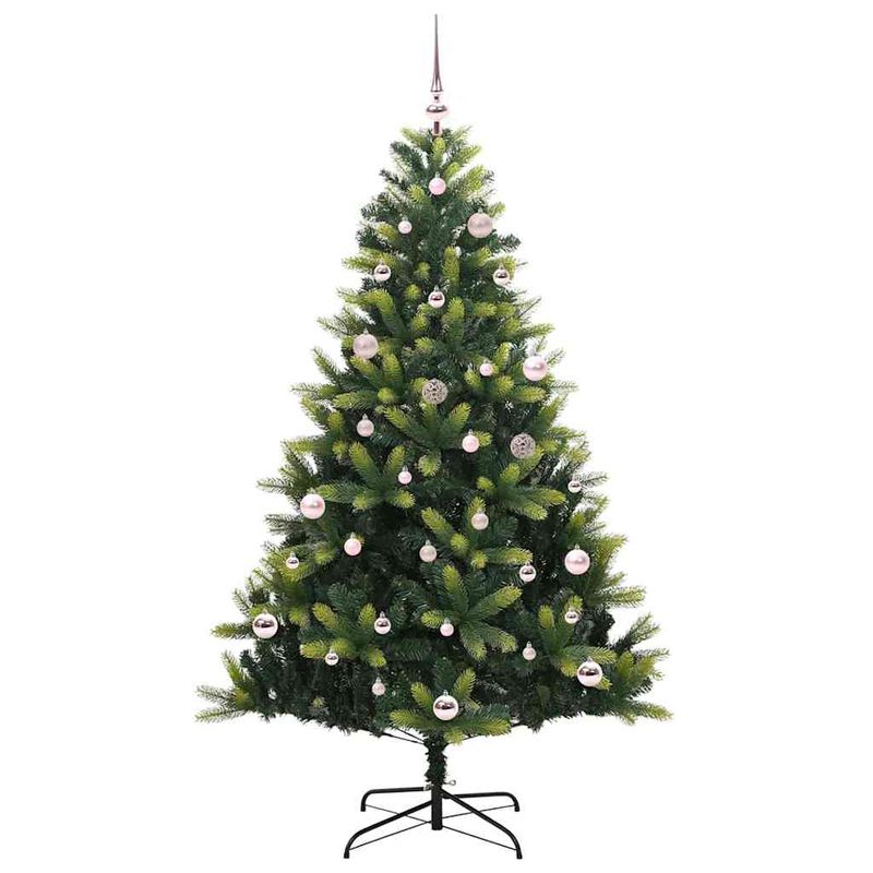 Casa si Gradina - Decoratiuni - Decoratiuni de sezon - Pom de Craciun Artificial cu Ramuri Hinge, 150 LED-uri 150 cm - Infinity.ro