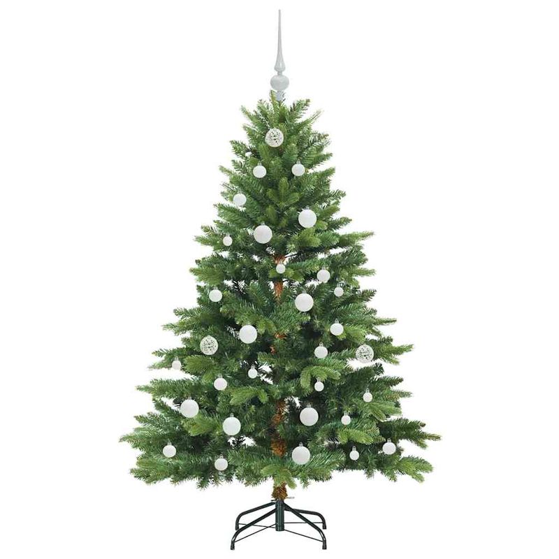 Casa si Gradina - Decoratiuni - Decoratiuni de sezon - Brad de Craciun artificial cu 150 LED Verde 150 cm PE si PVC - Infinity.ro