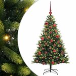 Casa si Gradina - Decoratiuni - Decoratiuni de sezon - Pom de Craciun Artificial cu Ramuri Hinge, 150 LED-uri 150 cm - Infinity.ro
