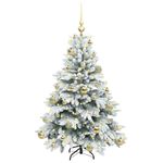 Casa si Gradina - Decoratiuni - Decoratiuni de sezon - Brad de Craciun artificial cu 150 LED Verde 120 cm PE si PVC - Infinity.ro