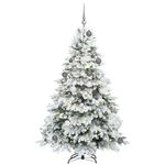Casa si Gradina - Decoratiuni - Decoratiuni de sezon - Brad de Craciun artificial cu 300 LED Verde 180 cm PE si PVC - Infinity.ro
