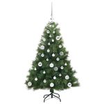 Casa si Gradina - Decoratiuni - Decoratiuni de sezon - Brad de Craciun artificial cu 150 LED Verde 120 cm PE si PVC - Infinity.ro