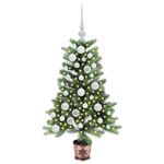 Casa si Gradina - Decoratiuni - Decoratiuni de sezon - Brad de Craciun cu 150 LED cu suport Verde 90 cm PE - Infinity.ro