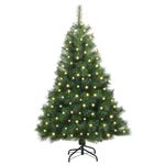 Casa si Gradina - Decoratiuni - Decoratiuni de sezon - Brad de Craciun artificial cu 150 LED Verde 120 cm PE si PVC - Infinity.ro
