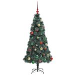 Casa si Gradina - Decoratiuni - Decoratiuni de sezon - Brad Artificial Pre-light cu Set de Bile Verde 150 cm PET - Infinity.ro