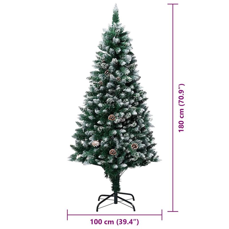 Casa si Gradina - Decoratiuni - Decoratiuni de sezon - Brad de Craciun artificial Verde 180 cm PVC si Otel si Plastic - Infinity.ro