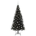 Casa si Gradina - Decoratiuni - Decoratiuni de sezon - Brad de Craciun cu 300 LED cu suport Negru 180 cm PVC - Infinity.ro