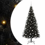 Casa si Gradina - Decoratiuni - Decoratiuni de sezon - Brad de Craciun cu 300 LED cu suport Negru 180 cm PVC - Infinity.ro