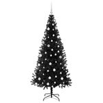Casa si Gradina - Decoratiuni - Decoratiuni de sezon - Brad de Craciun cu 300 LED cu suport Negru 180 cm PVC - Infinity.ro
