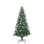 Casa si Gradina - Decoratiuni - Decoratiuni de sezon - Pom de Craciun artificial pre-iluminat cu 300 LED Verde 180 cm - Infinity.ro