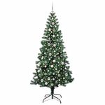 Casa si Gradina - Decoratiuni - Decoratiuni de sezon - Pom de Craciun artificial pre-iluminat cu 300 LED Verde 240 cm - Infinity.ro