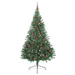 Casa si Gradina - Decoratiuni - Decoratiuni de sezon - Pom de Craciun artificial pre-iluminat Verde 210 cm PVC - Infinity.ro