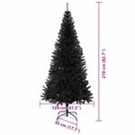 Casa si Gradina - Decoratiuni - Decoratiuni de sezon - Brad de Craciun cu 300 LED cu suport Negru 210 cm PVC - Infinity.ro