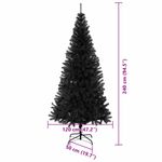Casa si Gradina - Decoratiuni - Decoratiuni de sezon - Brad de Craciun cu 300 LED cu suport Negru 240 cm PVC - Infinity.ro
