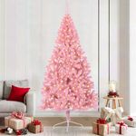 Casa si Gradina - Decoratiuni - Decoratiuni de sezon - Pom de Craciun artificial pre-iluminat Roz 210 cm PVC - Infinity.ro