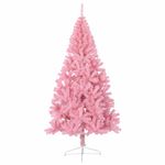 Casa si Gradina - Decoratiuni - Decoratiuni de sezon - Pom de Craciun artificial pre-iluminat Roz 210 cm PVC - Infinity.ro