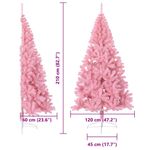 Casa si Gradina - Decoratiuni - Decoratiuni de sezon - Pom de Craciun artificial pre-iluminat Roz 210 cm PVC - Infinity.ro