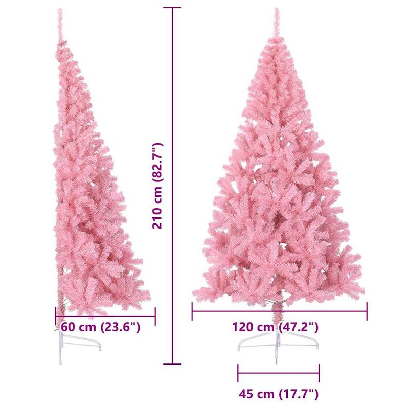 Casa si Gradina - Decoratiuni - Decoratiuni de sezon - Pom de Craciun artificial pre-iluminat Roz 210 cm PVC - Infinity.ro
