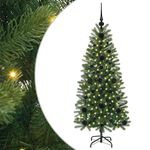 Casa si Gradina - Decoratiuni - Decoratiuni de sezon - Brad de Craciun artificial cu 150 LED Verde 120 cm PE si PVC - Infinity.ro